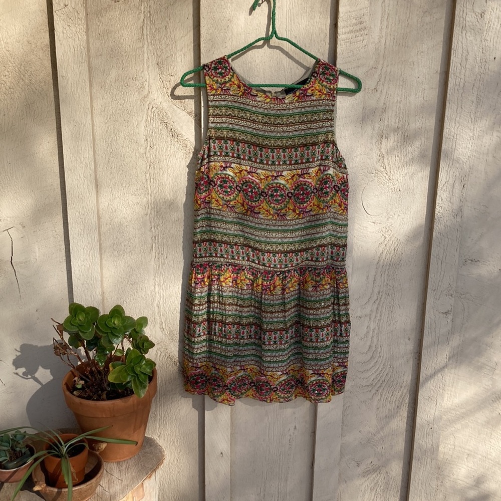 Anthropologie Beaded Silk Sequin Dress